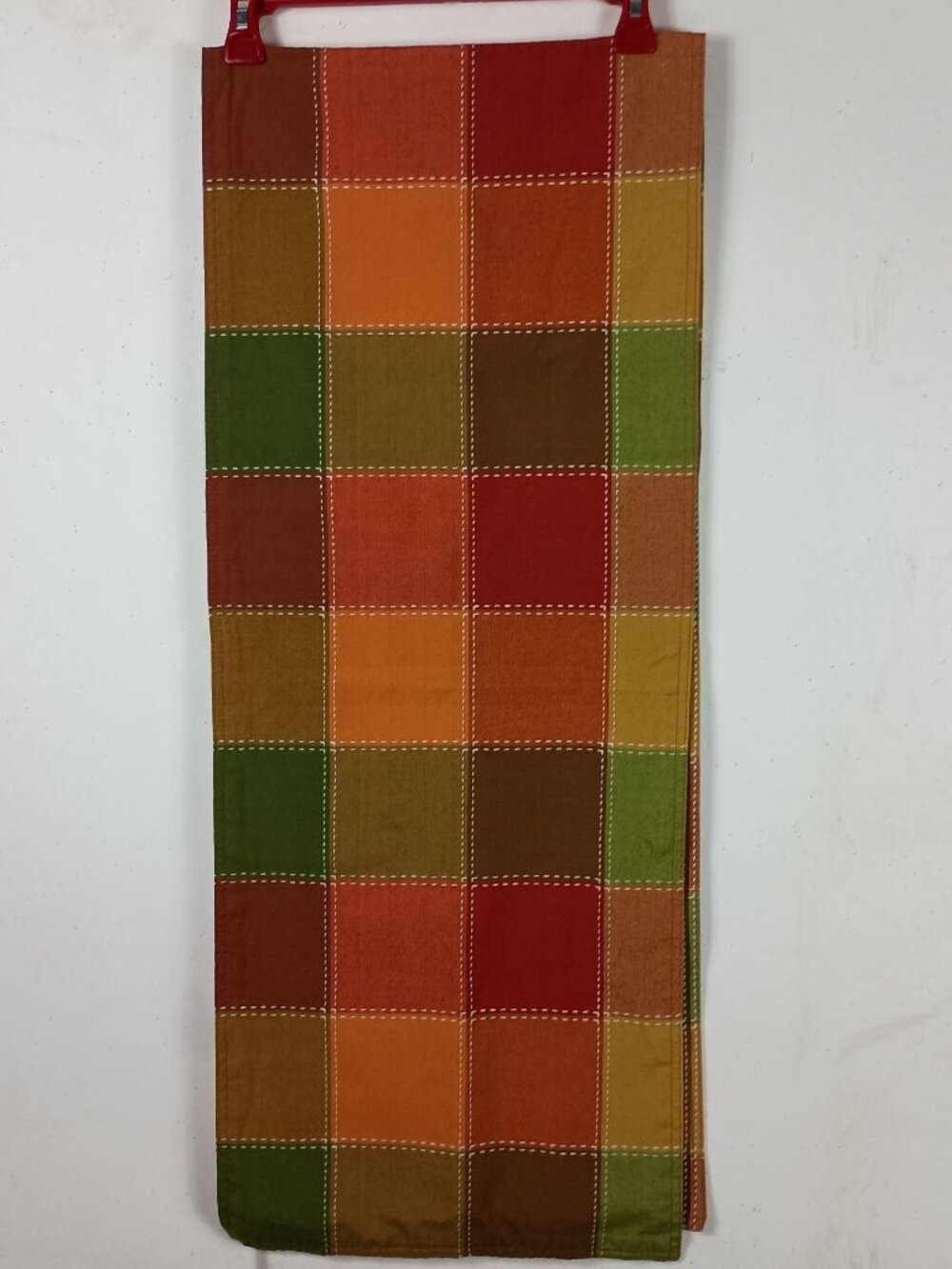 Plaid Patchwork Stitched Table Runner 70x14 Home Dining Kitchen Farmhouse
